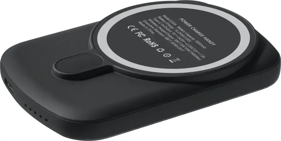 Портативний зарядний пристрій LAUT Power Charge Handy with MagSafe Power Bank 5000mAh - Black (L_PCH_BM)