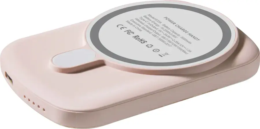 Портативний зарядний пристрій LAUT Power Charge Handy with MagSafe Power Bank 5000mAh - Pink (L_PCH_PM)