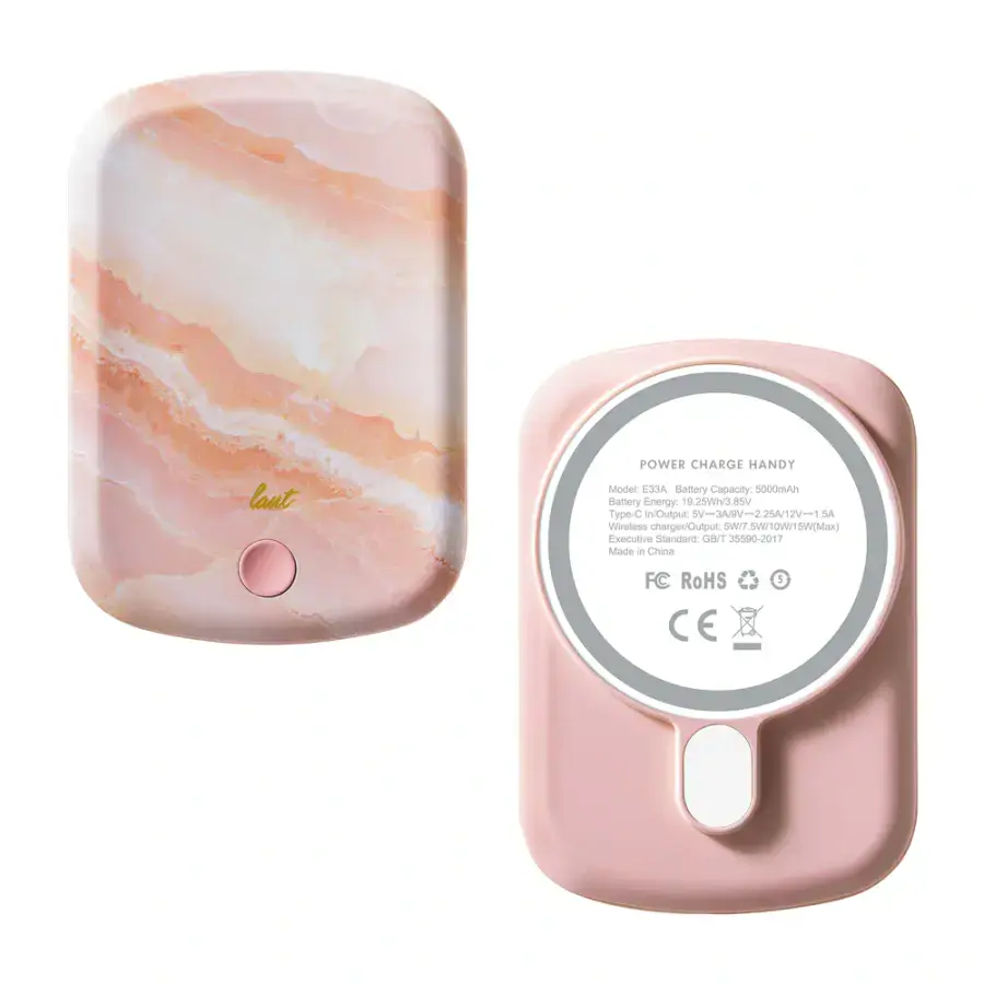 Портативний зарядний пристрій LAUT Power Charge Handy with MagSafe Power Bank 5000mAh - Pink (L_PCH_PM)