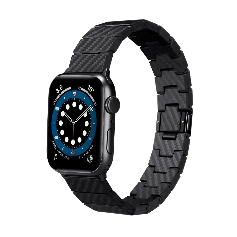 Ремешок Pitaka Carbon Fiber Watch Band Modern Black/Grey for Apple Watch 49/45/44mm (AWB2307, AWB1003)