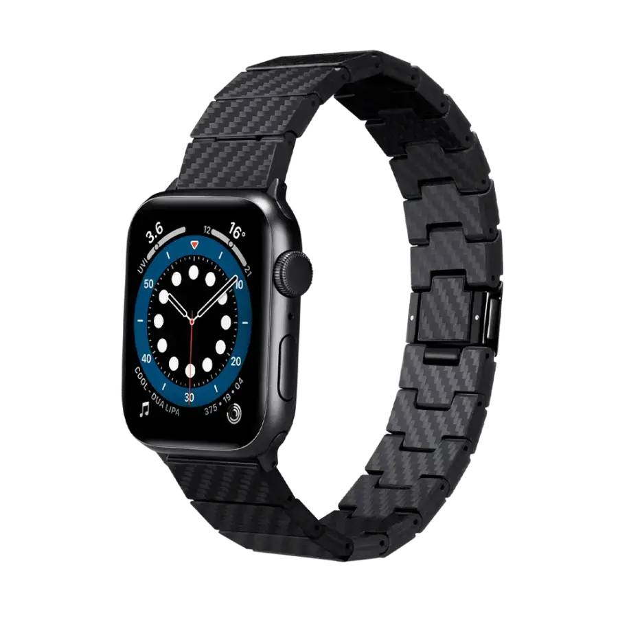 Ремінець Pitaka Carbon Fiber Watch Band Modern Black/Grey for Apple Watch 49/45/44mm (AWB2307, AWB1003)