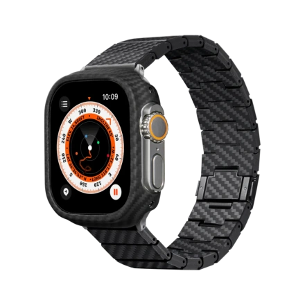 Ремешок Pitaka Carbon Fiber Watch Band Modern Black/Grey for Apple Watch 49/45/44mm (AWB1003)
