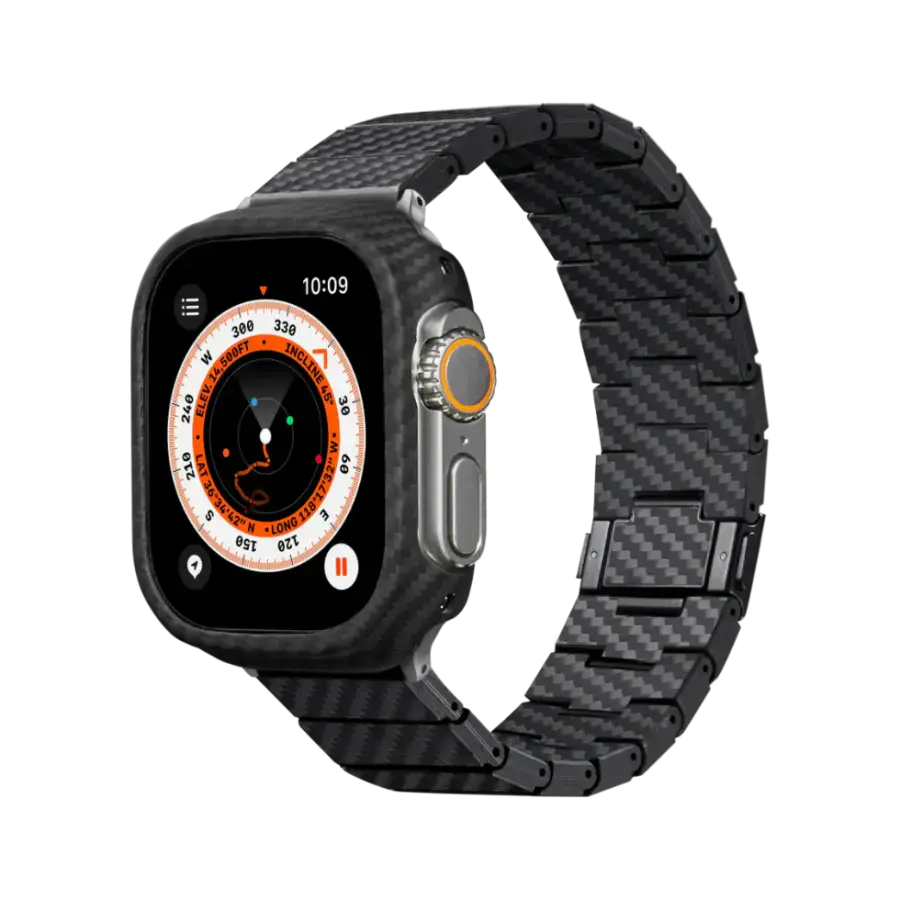 Ремінець Pitaka Carbon Fiber Watch Band Modern Black/Grey for Apple Watch 49/45/44mm (AWB2307, AWB1003)