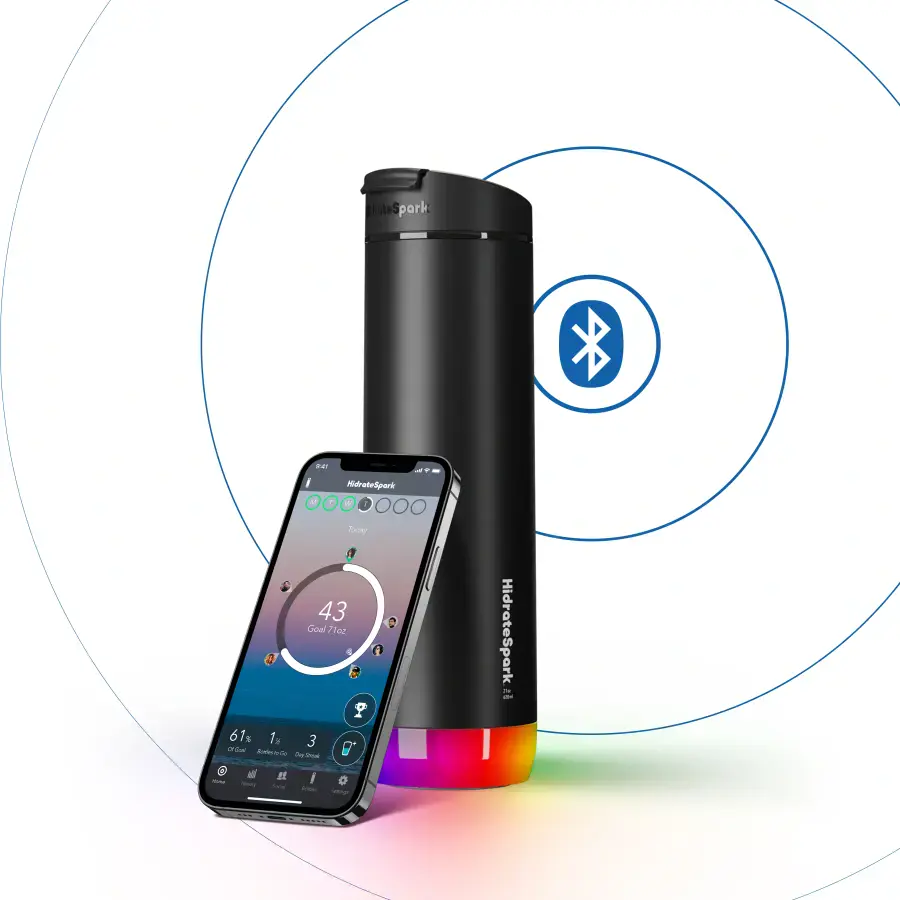 Розумна пляшка для води та гарячих напоїв HidrateSpark PRO Flip Lid 21 oz/620ml - Black (HI-SS21HT-02G)
