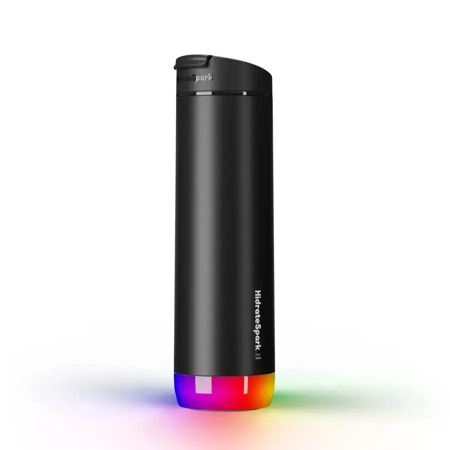 Розумна пляшка для води та гарячих напоїв HidrateSpark PRO Flip Lid 21 oz/620ml - Black (HI-SS21HT-02G)