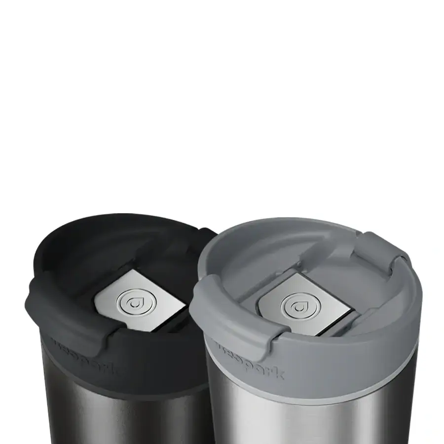 Розумна пляшка для води та гарячих напоїв HidrateSpark PRO Flip Lid 21 oz/620ml - Brushed Stainless Steel