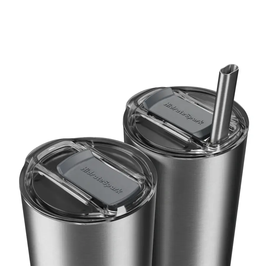 Розумний стакан HidrateSpark PRO Stainless Steel Smart Tumbler 20 oz/592ml - Brushed Stainless Steel (HI-011-001)