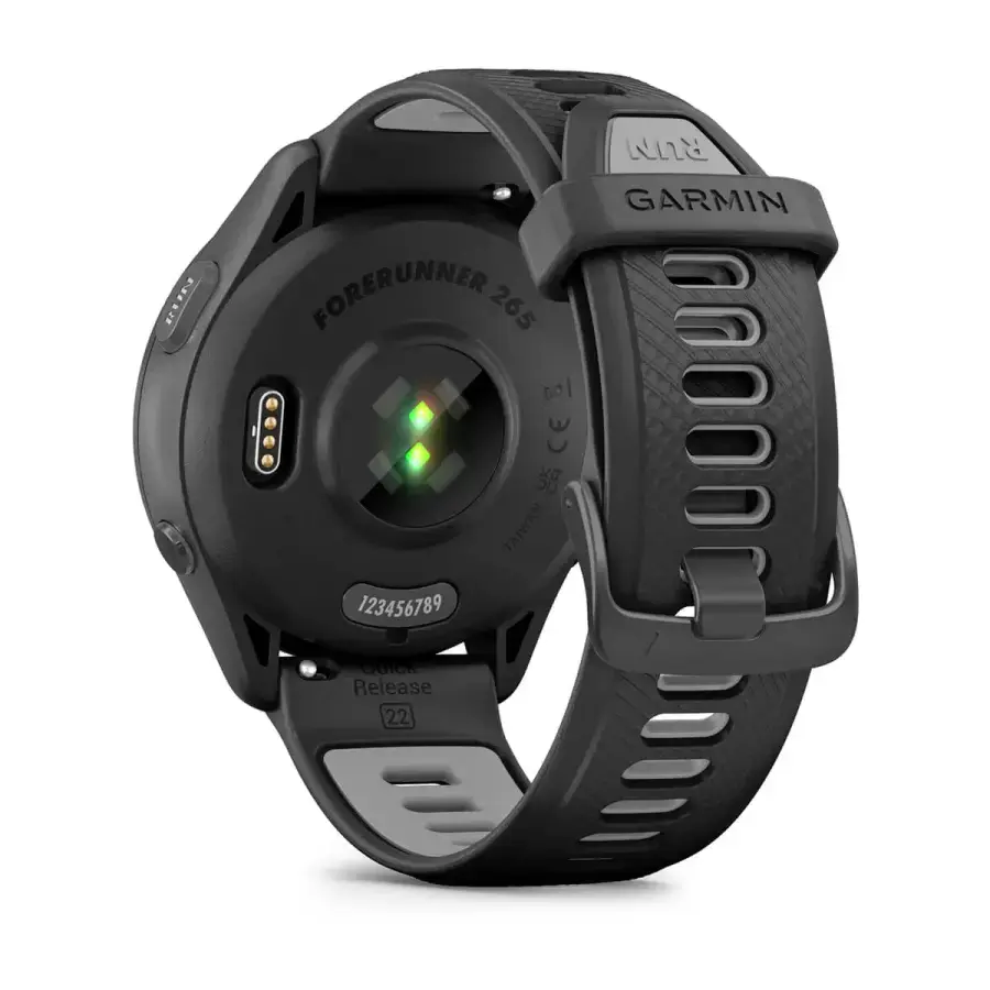 Смарт-годинник Garmin Forerunner 265 Black Bezel and Case w. Black/Powder Gray Silicone Band (010-02810-00/10)