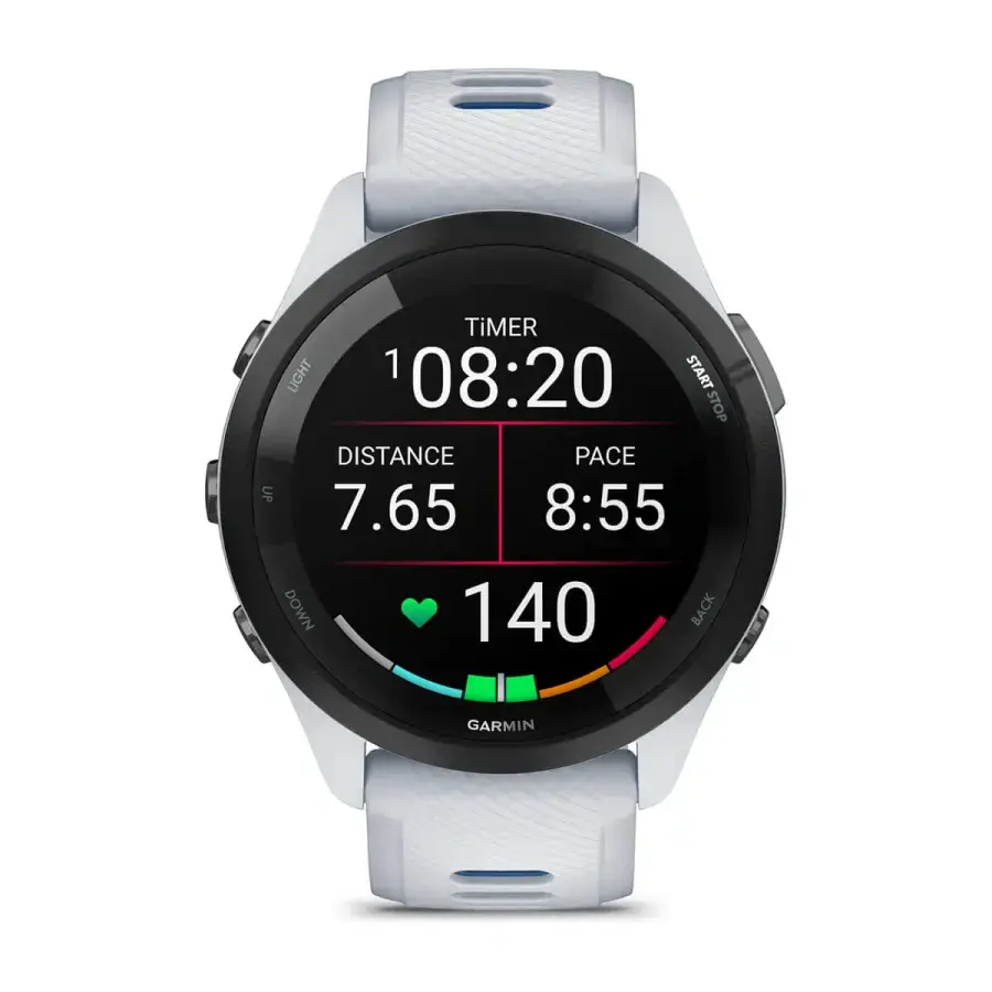 Смарт-годинник Garmin Forerunner 265 Black Bezel w. Whitestone Case and Whitestone/Tidal Blue S. Band (010-02810-01/11)