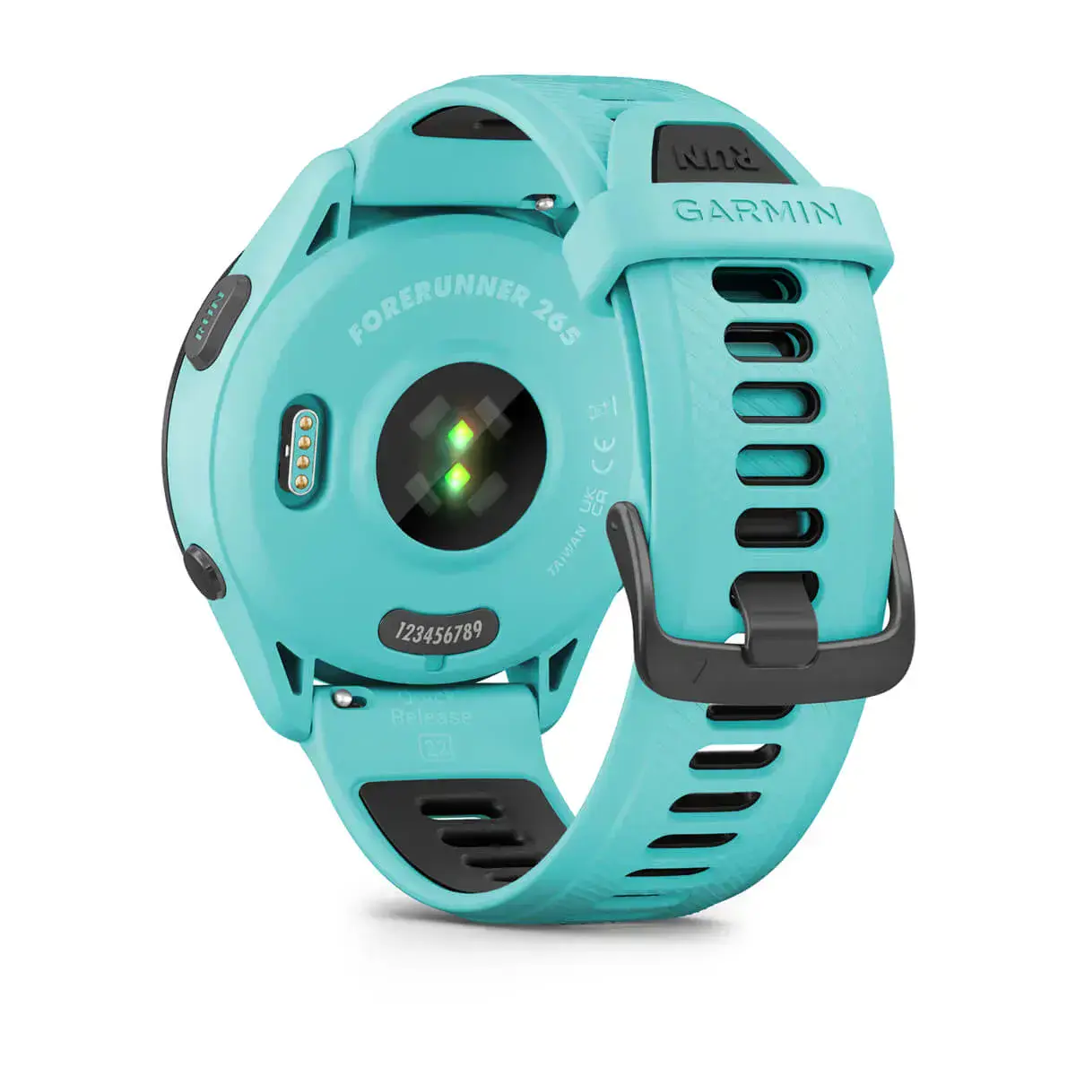 Смарт-годинник Garmin Forerunner 265 Black Bezel with Aqua Case and Aqua/Black Silicone Band (010-02810-02)