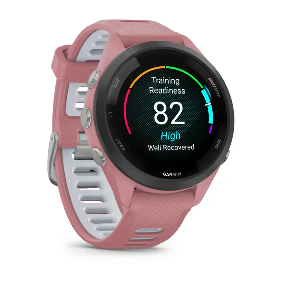 Смарт-годинник Garmin Forerunner 265S Black Bezel w. Light Pink Case and Light Pink/Whitestone S. Band (010-02810-05/15)