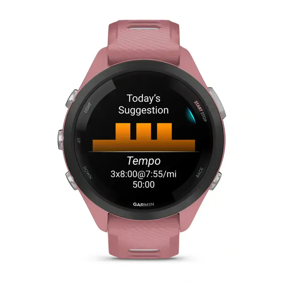 Смарт-годинник Garmin Forerunner 265S Black Bezel w. Light Pink Case and Light Pink/Whitestone S. Band (010-02810-05/15)
