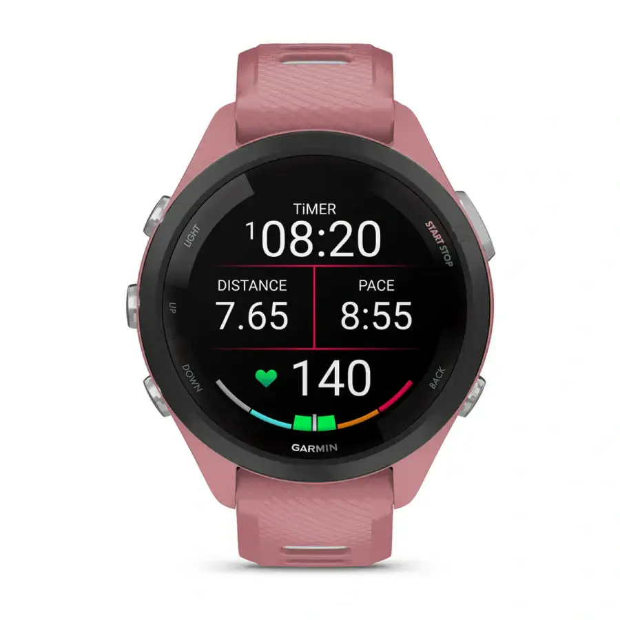 Смарт-годинник Garmin Forerunner 265S Black Bezel w. Light Pink Case and Light Pink/Whitestone S. Band (010-02810-05/15)