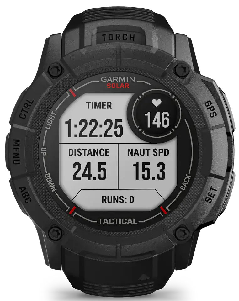 Смарт-годинник Garmin Instinct 2X Solar - Tactical Edition Black (010-02805-13/03)