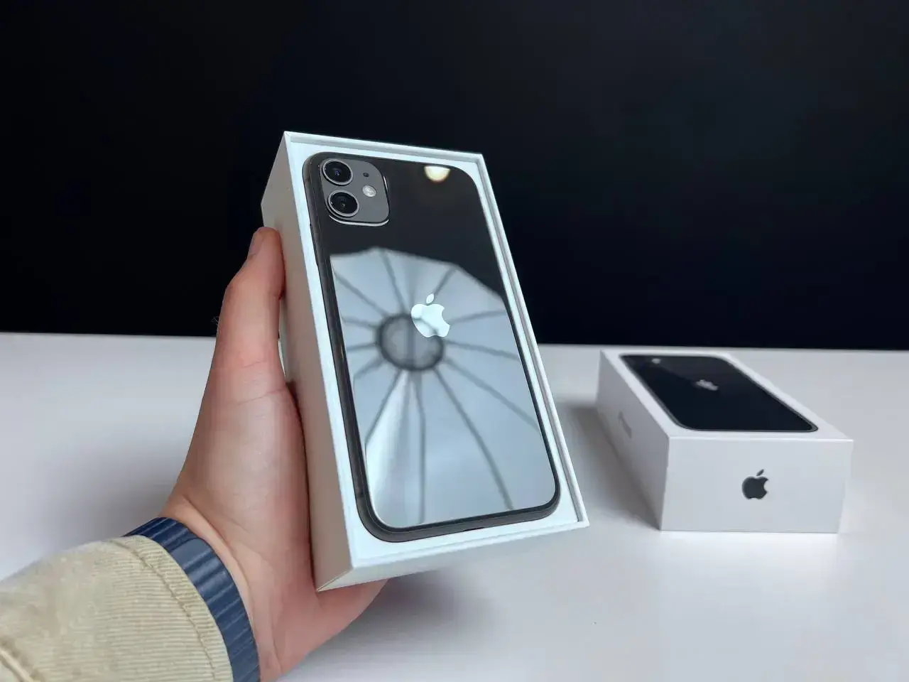 📲USED Apple iPhone 11 128GB Black (MHCX3, MHDH3) 🔋100% (Стан - 9.5/10, Комплект - iPhone, коробка, кабель та блок | гарантія - 1 міс.)