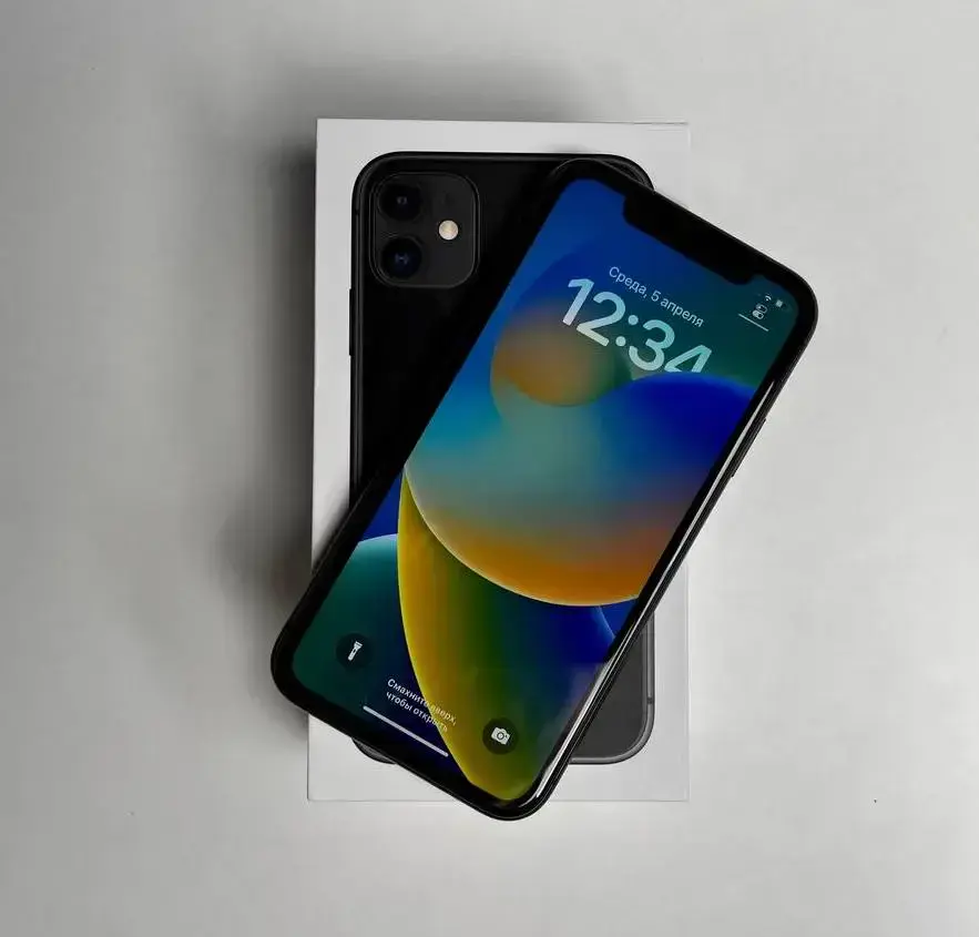 📲USED Apple iPhone 11 128GB Black (MHCX3, MHDH3),🔋100% (Стан - 9/10, Комплект - iPhone, коробка | гарантія - 1 міс.)