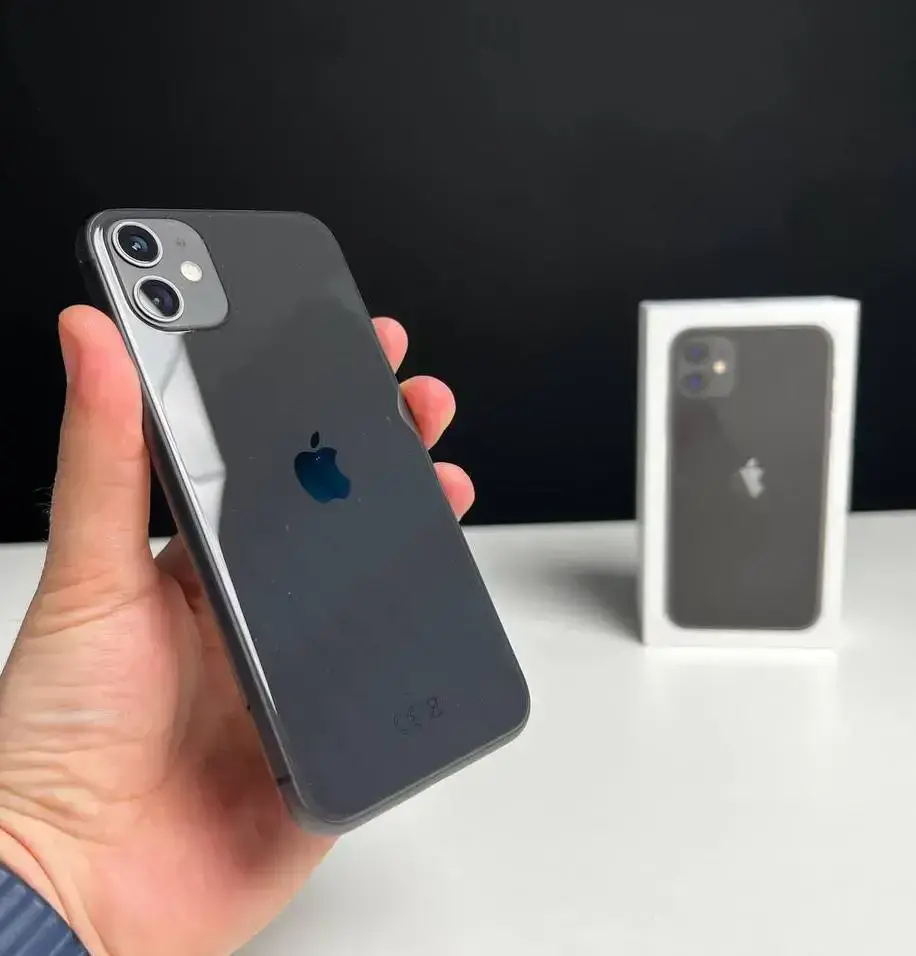 📲USED Apple iPhone 11 128GB Black (MHCX3, MHDH3),🔋100% (Стан - 9/10, Комплект - iPhone, коробка | гарантія - 1 міс.)