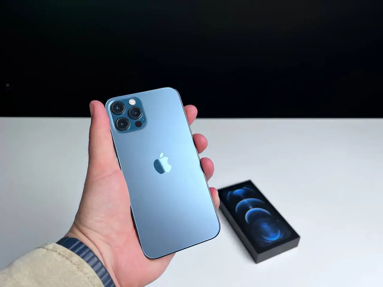 📲USED Apple iPhone 12 Pro 128GB Pacific Blue (MGLR3, MGMN3) 🔋91% (Состояние - 9.9/10, Комплект - iPhone, коробка | гарантия - 1 мес.)