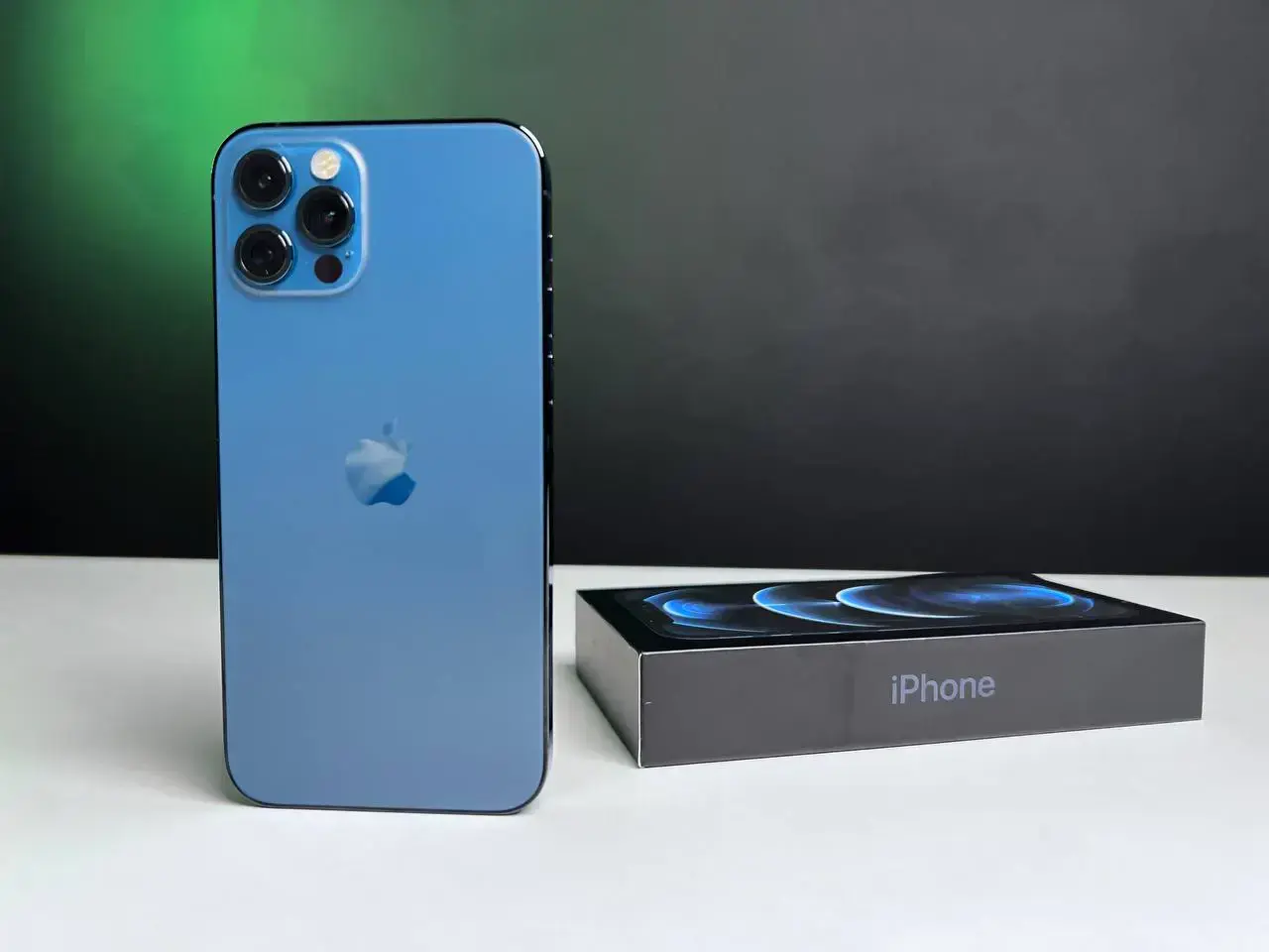 📲USED Apple iPhone 12 Pro 128GB Pacific Blue (MGLR3, MGMN3) 🔋91% (Состояние - 9.9/10, Комплект - iPhone, коробка | гарантия - 1 мес.)
