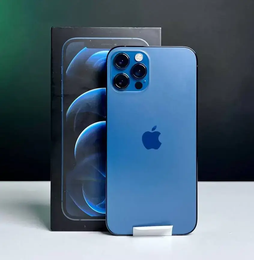 📲USED Apple iPhone 12 Pro 128GB Pacific Blue (MGLR3, MGMN3) 🔋91% (Стан - 9.9/10, Комплект - iPhone, коробка | гарантія - 1 міс.)