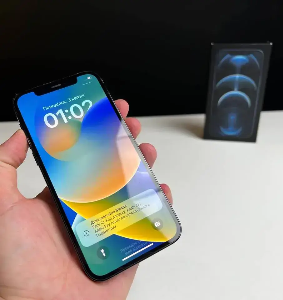 📲USED Apple iPhone 12 Pro 128GB Pacific Blue (MGLR3, MGMN3),🔋87% (Стан - 8.9/10, Комплект - повний | гарантія - 1 міс.)