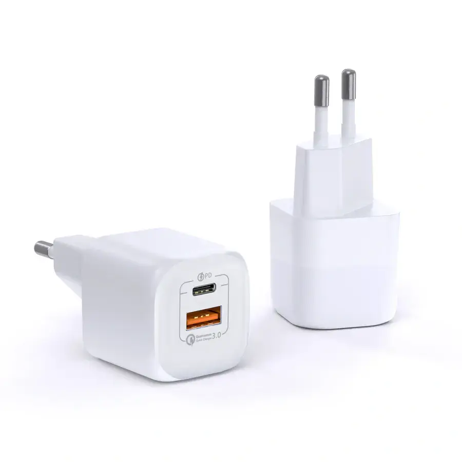 Зарядний пристрій WIWU GaN Fast Charger USB+USB-C PD+QC 33W White (RY-U33)