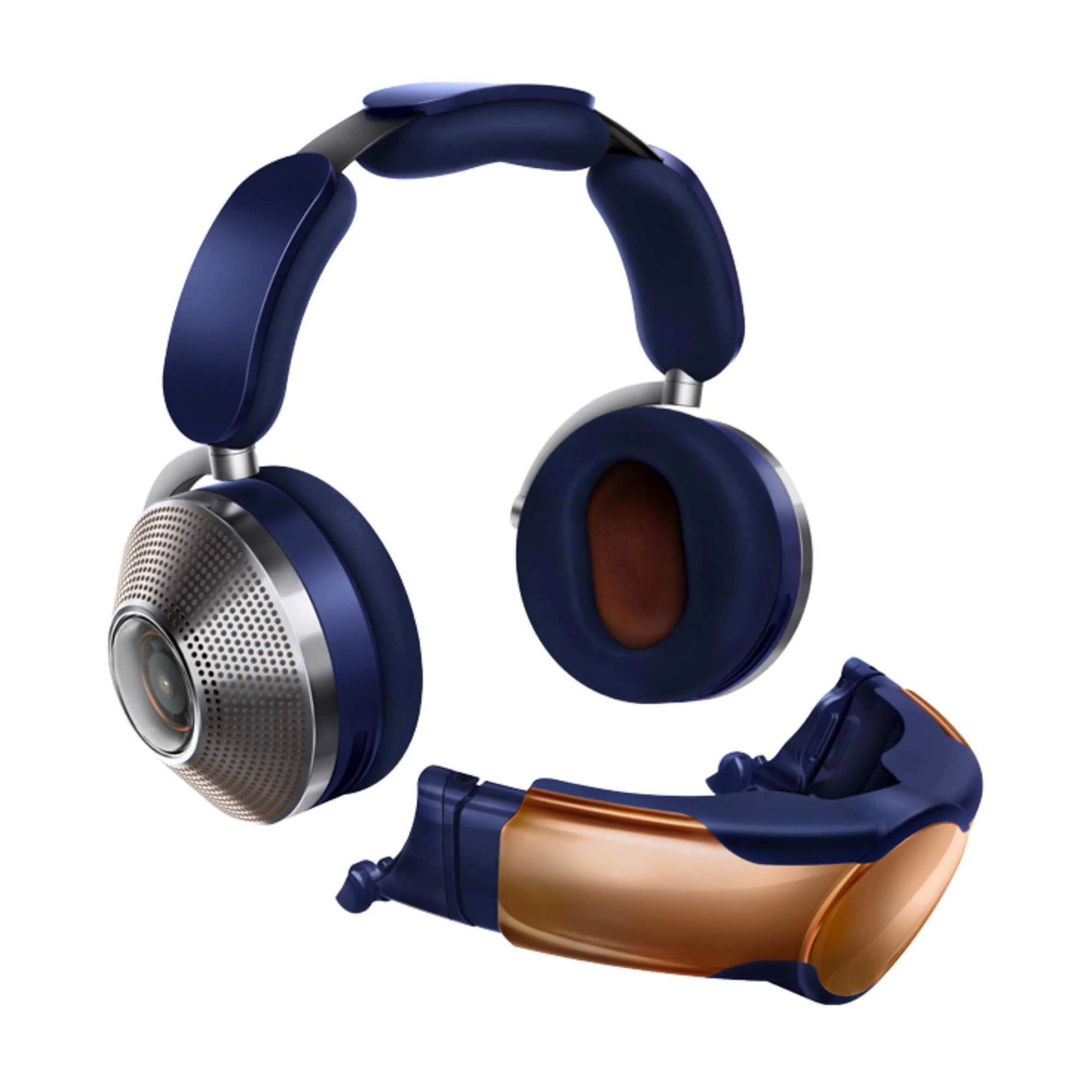 Навушники з функцією очищення повітря Dyson Zone Absolute+ Headphones with Air Purification - Prussian Blue/Bright Copper (376121-01)