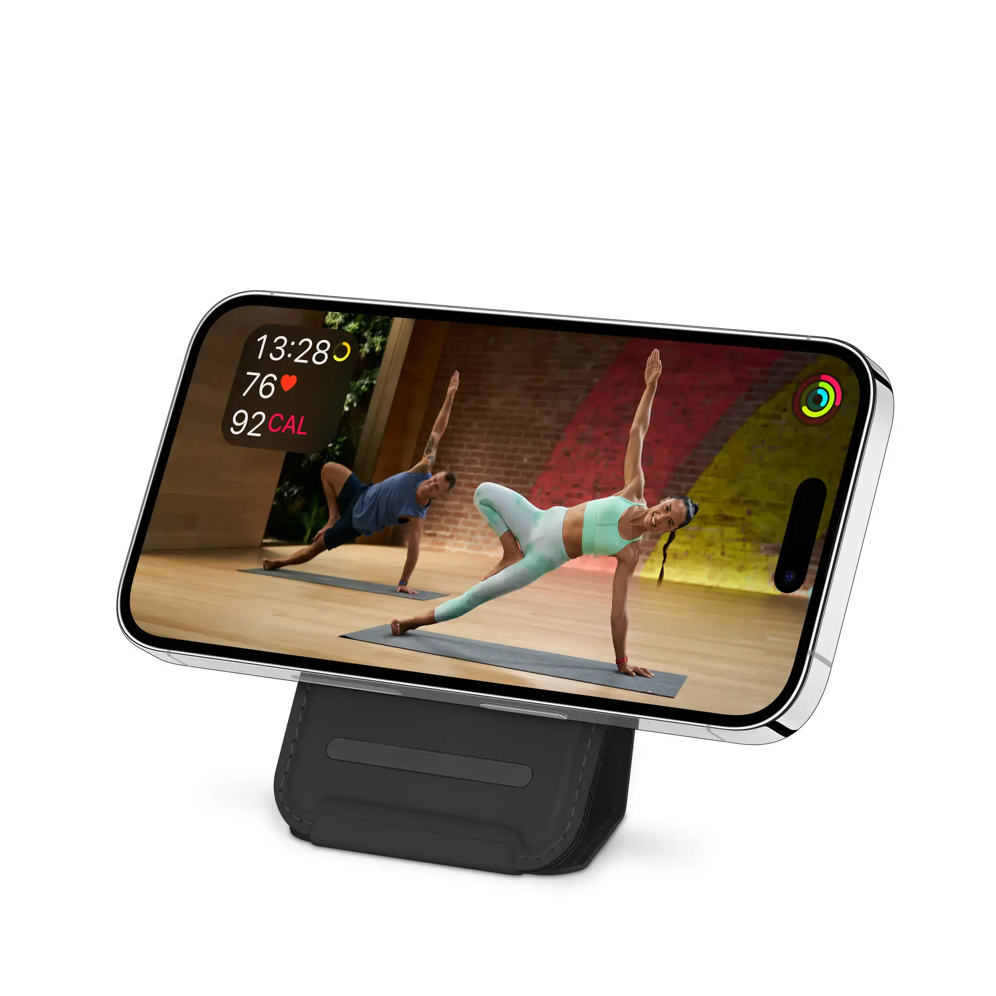 Чохол-гаманець з підставкою Decoded Leather Card Sleeve Stand Black with MagSafe (DA23MCS1BK, HQD62)