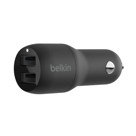 Автомобільний зарядний пристрій Belkin BoostCharge Dual USB-A Car Charger 24W (CCB001btBK)