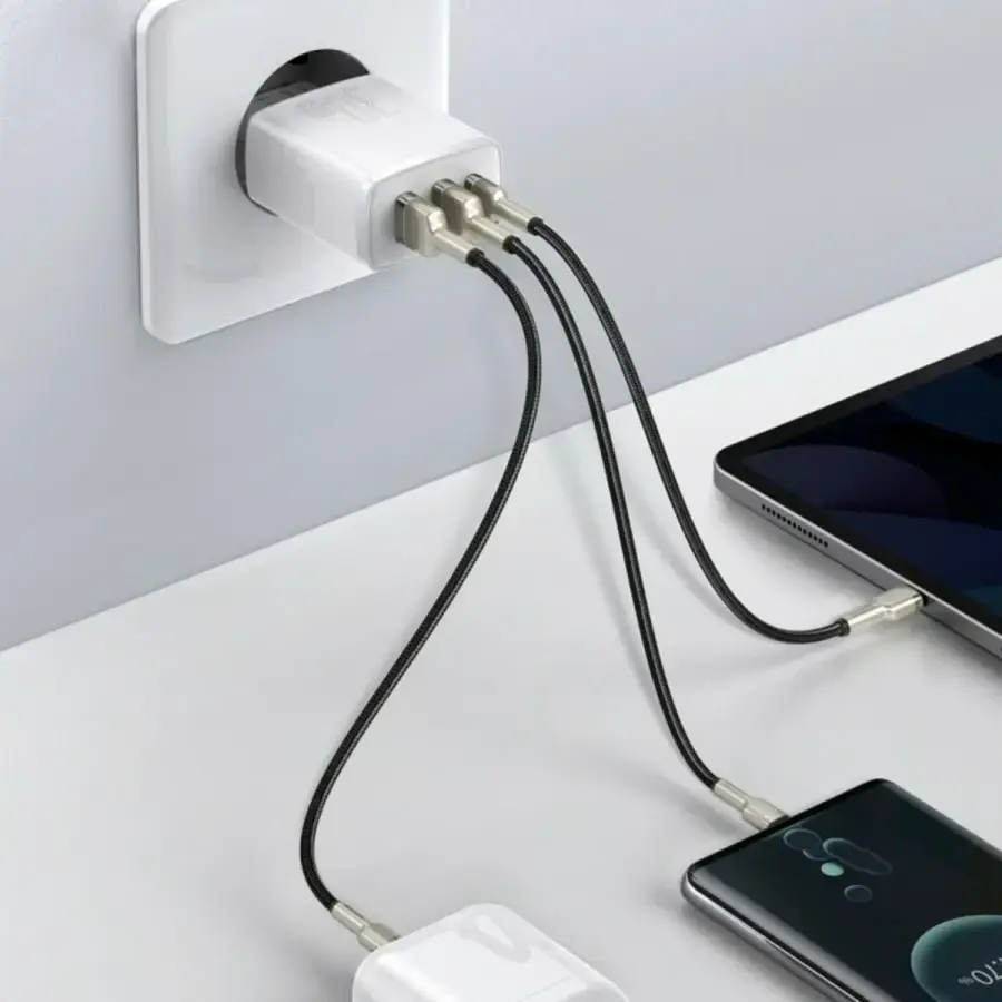 Мережевий зарядний пристрій Baseus Compact Quick Charger 2U+C 30W White (CCXJ-E02)
