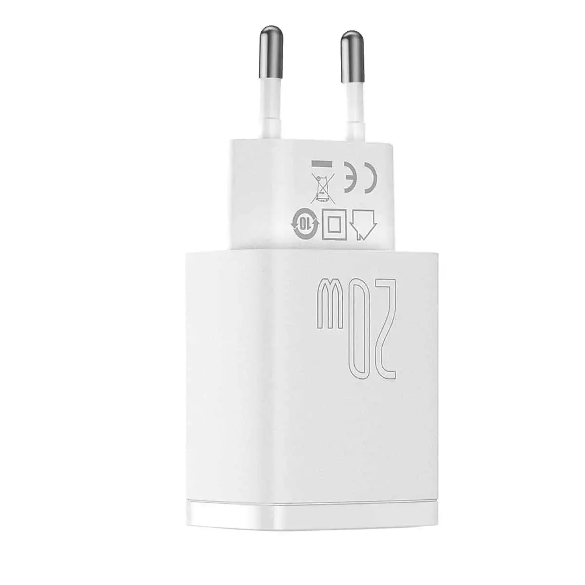 Мережевий зарядний пристрій Baseus Compact Quick Charger U+C 20W White (CCXJ-B02)