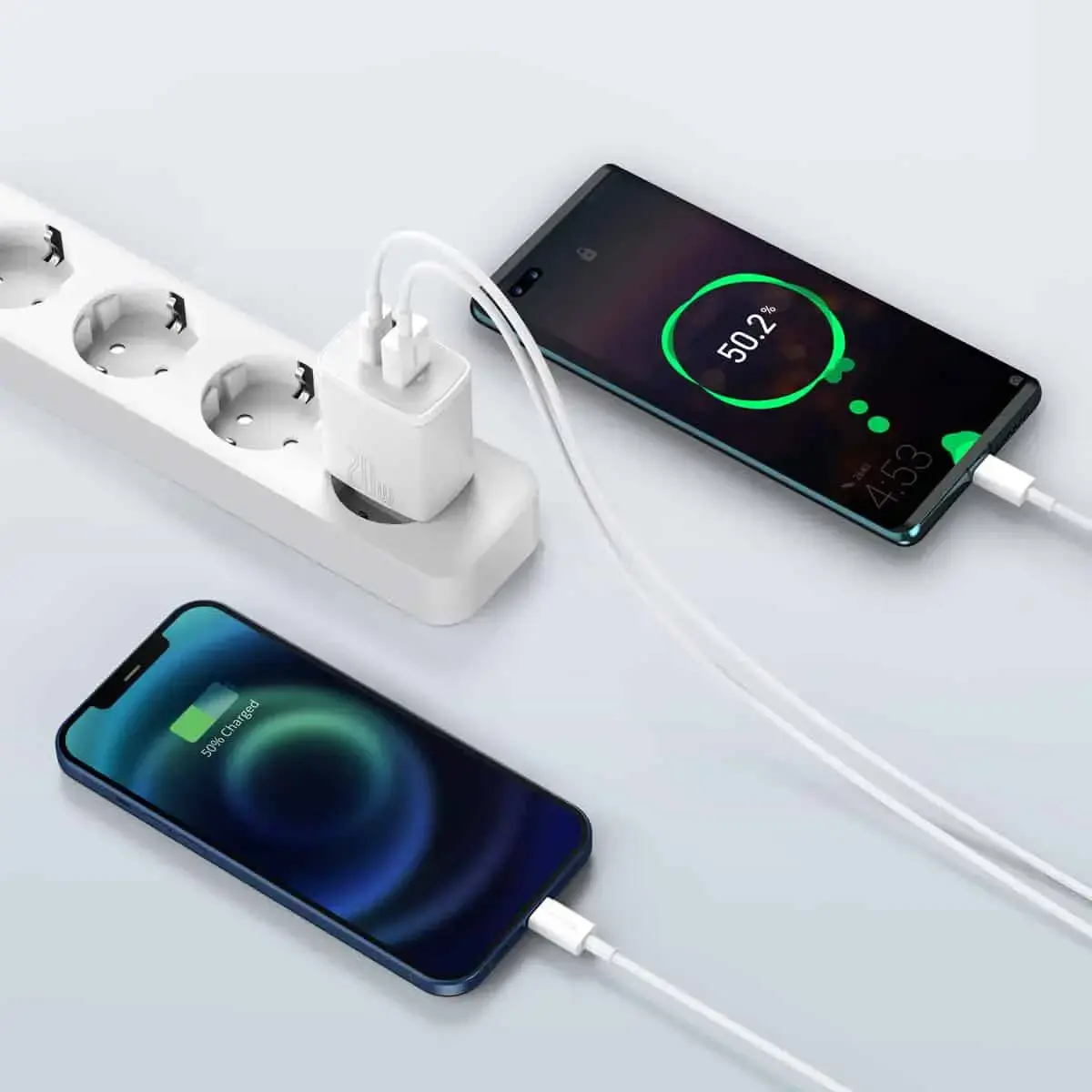 Мережевий зарядний пристрій Baseus Compact Quick Charger U+C 20W White (CCXJ-B02)