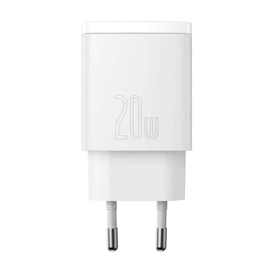 Мережевий зарядний пристрій Baseus Compact Quick Charger U+C 20W White (CCXJ-B02)