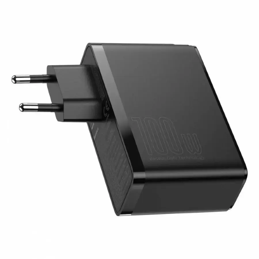 Мережевий зарядний пристрій Baseus GaN2 Pro Q.C 2C + Charger Type-C Cable 100W Black (CCGAN2P-L01)