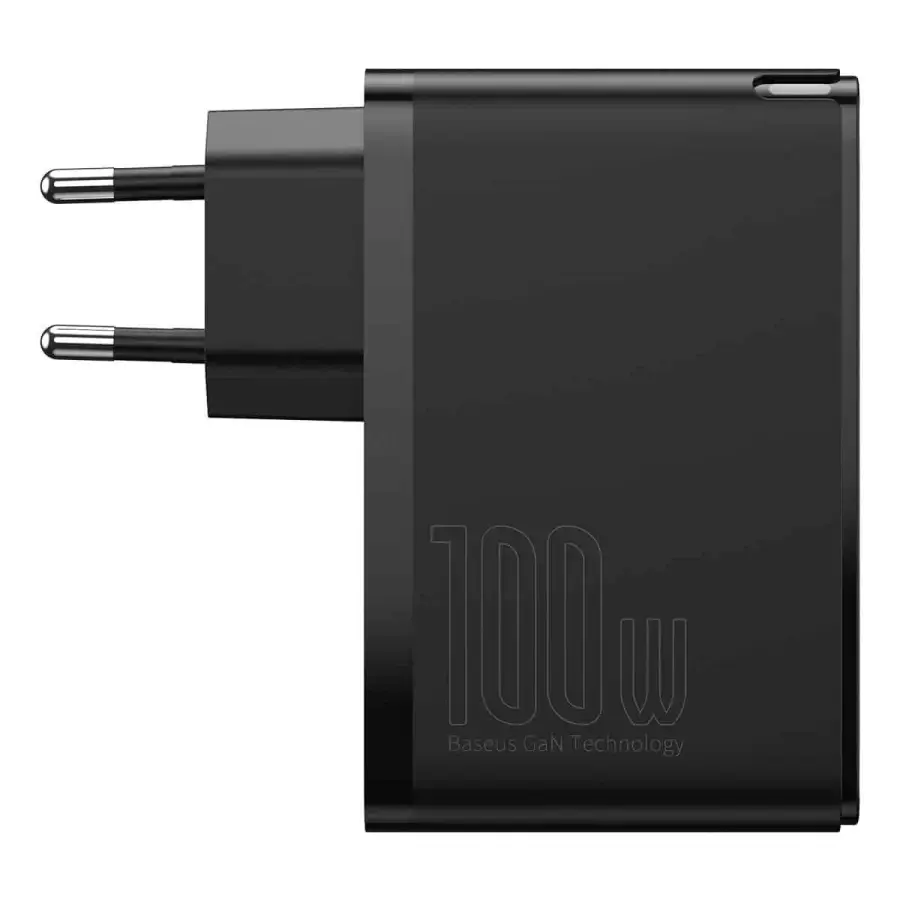 Мережевий зарядний пристрій Baseus GaN2 Pro Q.C 2C + Charger Type-C Cable 100W Black (CCGAN2P-L01)
