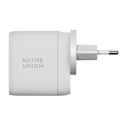 Сетевое зарядное устройство Native Union Fast GaN Charger PD 67W Dual USB-C Port White (FAST-PD67-WHT-INT)