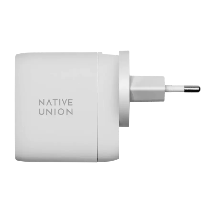 Мережевий зарядний пристрій Native Union Fast GaN Charger PD 67W Dual USB-C Port White (FAST-PD67-WHT-INT)
