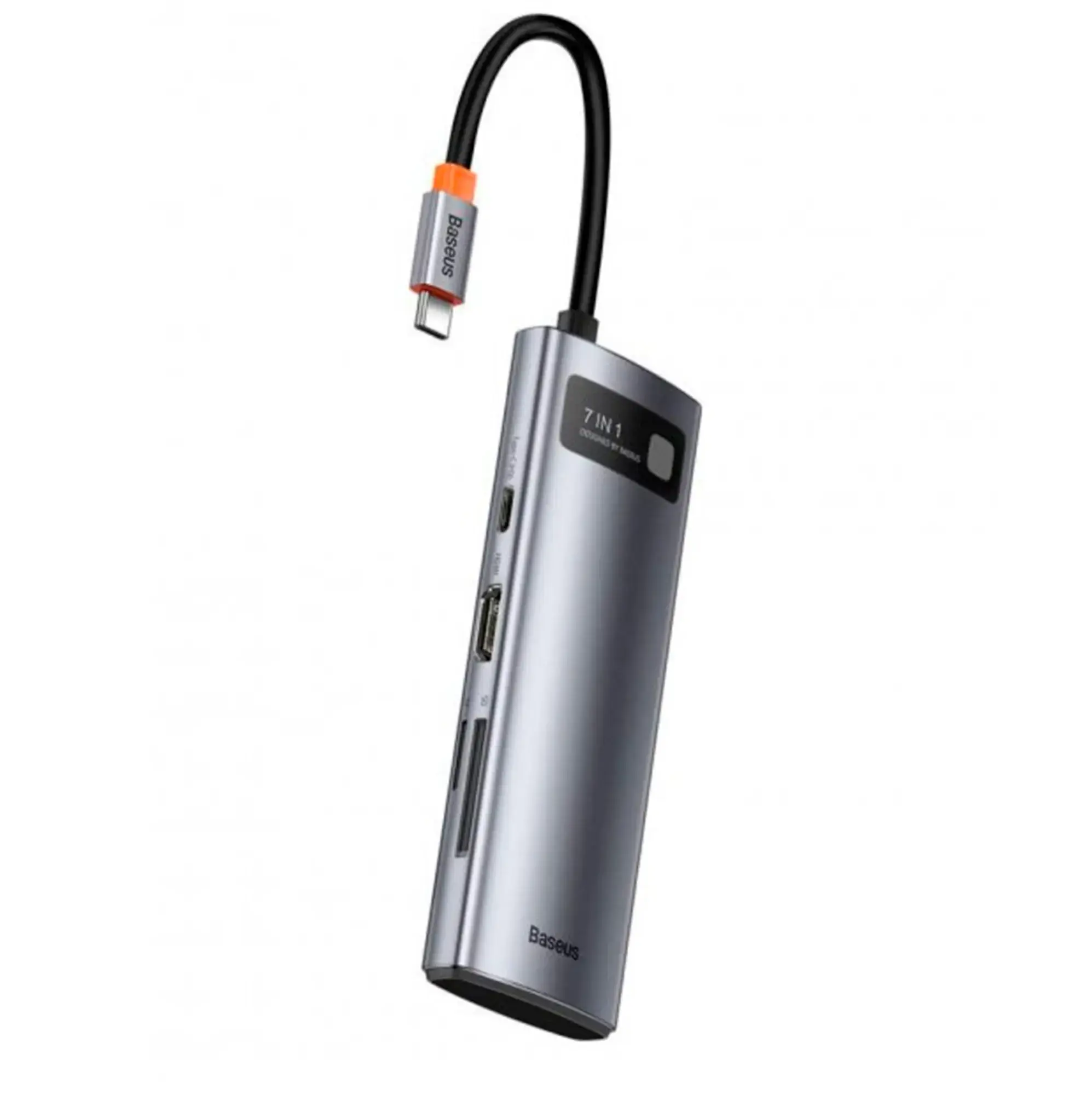 Мультипортовый адаптер Baseus Metal Gleam Series 7-in-1 Multifunctional Type-C HUB Gray (WKWG020113)
