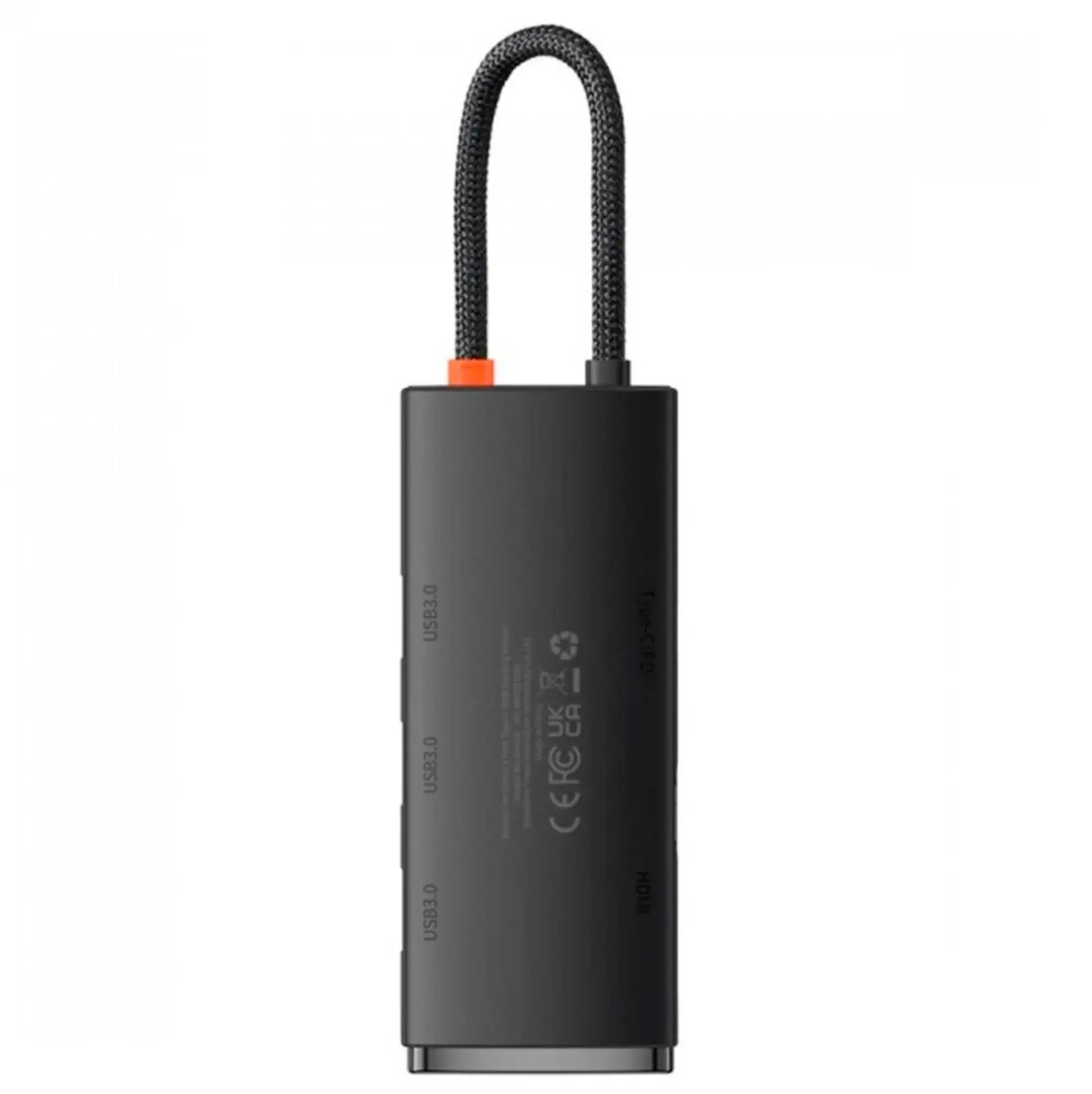 Мультипортовый адаптер Baseus Lite Series USB-C Hub 5-in-1 0.2m Black (WKQX040001)