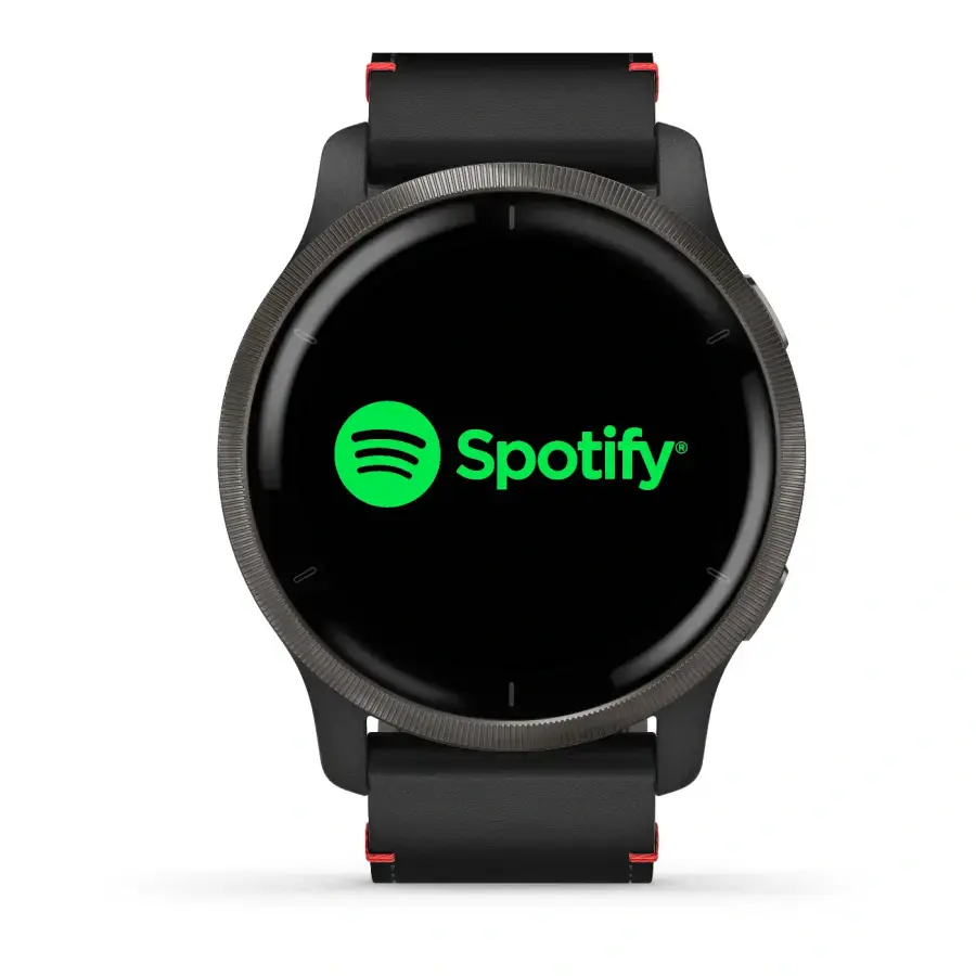 Смарт-годинник Garmin Venu 2 Slate with Black Leather Band (010-02430-21)