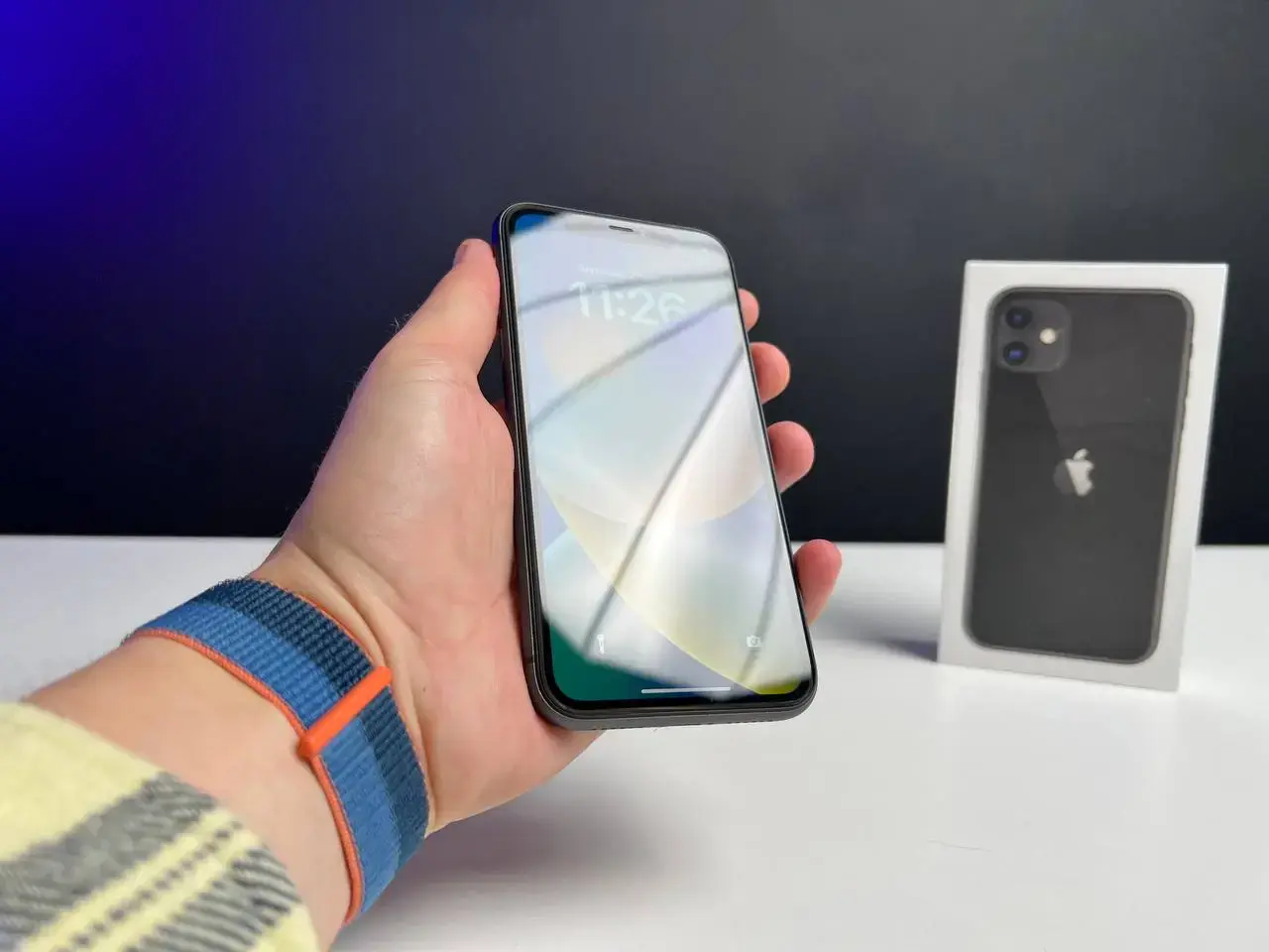 📲USED Apple iPhone 11 256GB Black (MWLL2) 🔋100% (Стан - 9/10, Комплект - коробка, iPhone | гарантія - 1 міс.)