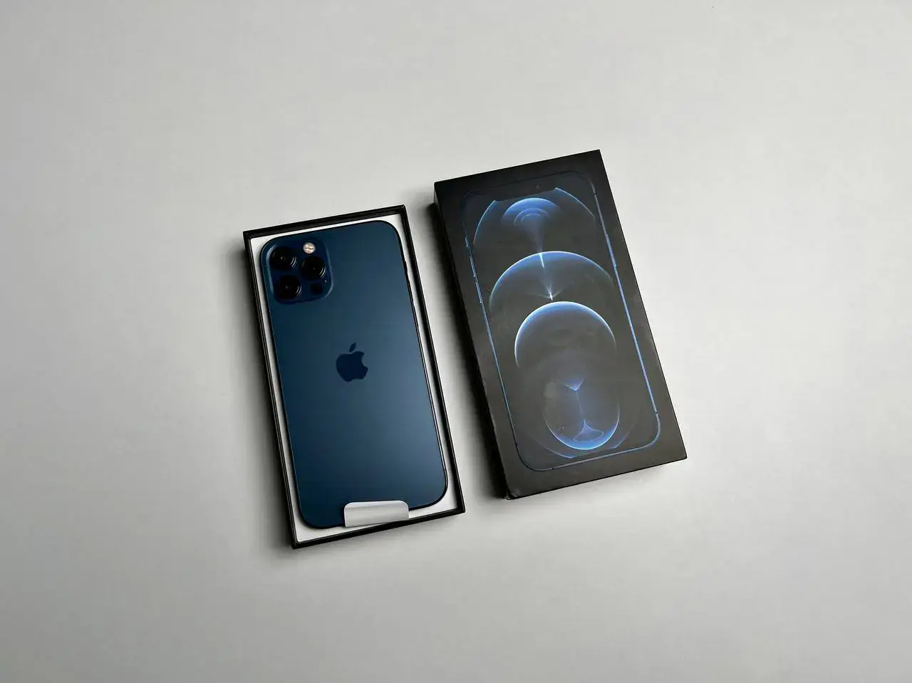 📲USED Apple iPhone 12 Pro 128GB Pacific Blue (MGLR3, MGMN3)🔋90% (Состояние - 8.5/10, Комплект - iPhone, коробка | гарантия - 1 мес.)