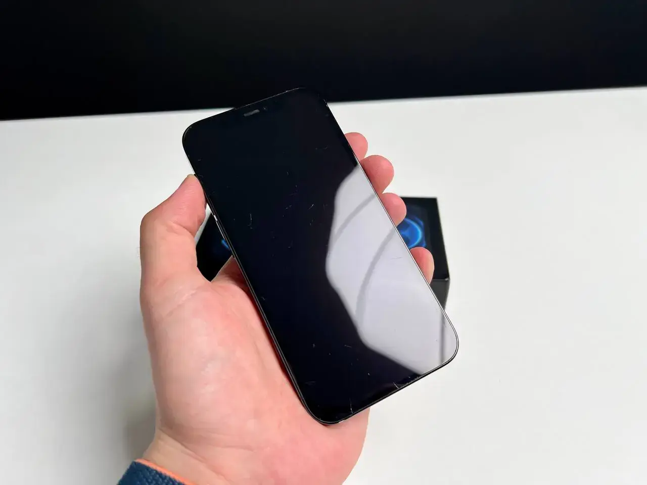 📲USED Apple iPhone 12 Pro 128GB Pacific Blue (MGLR3, MGMN3)🔋90% (Состояние - 8.5/10, Комплект - iPhone, коробка | гарантия - 1 мес.)