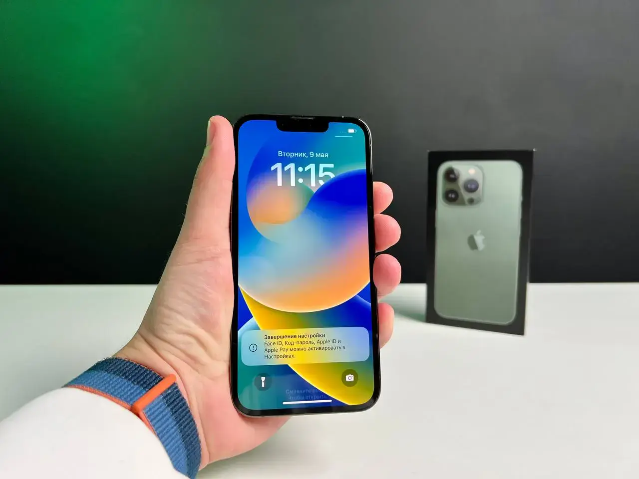 📲USED Apple iPhone 13 Pro 256GB Alpine Green (MNDU3, MNE33)🔋92% (Стан - 8.5/10, Комплект - повний | гарантія - 1 міс.)