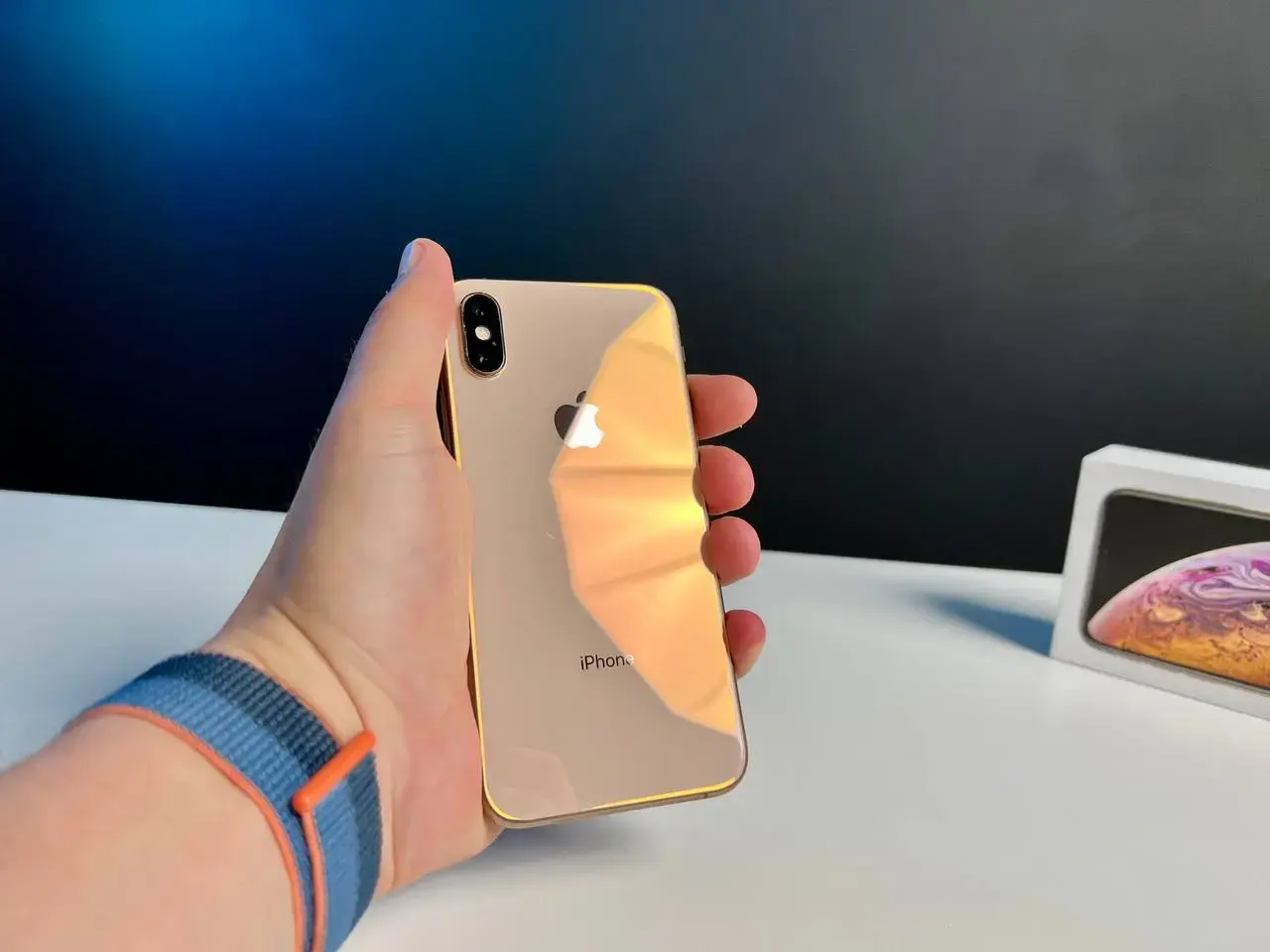 USED Apple iPhone XS 256GB Gold (MT9K2) 🔋100% (Состояние - 9/10, Комплект - полный | гарантия - 1 мес.)
