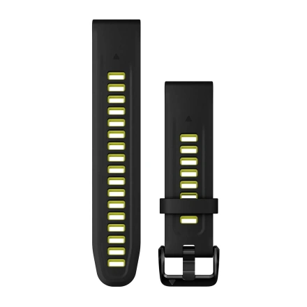 Ремешок Garmin QuickFit 20 Watch Bands Silicone - Black/Electric Lime (010-13279-03)