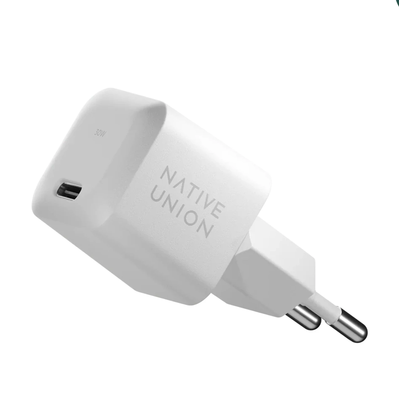 Зарядное устройство Native Union Fast GaN Charger PD 30W USB-C Port White (FAST-PD30-2-WHT-EU)