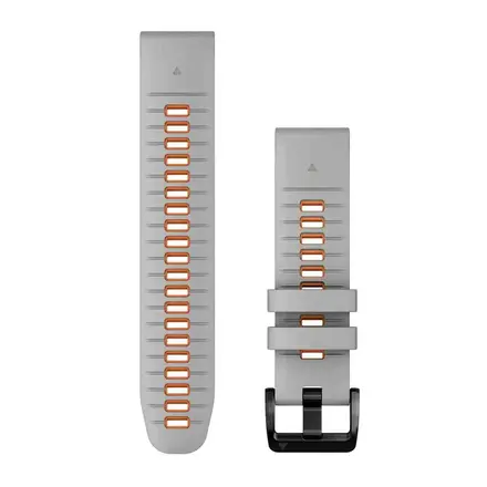 Ремінець Garmin QuickFit 22 Watch Bands Silicone - Fog Gray/Ember Orange (010-13280-02)