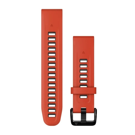 Ремешок Garmin QuickFit 20 Watch Bands Silicone - Flame Red/Graphite (010-13279-04)
