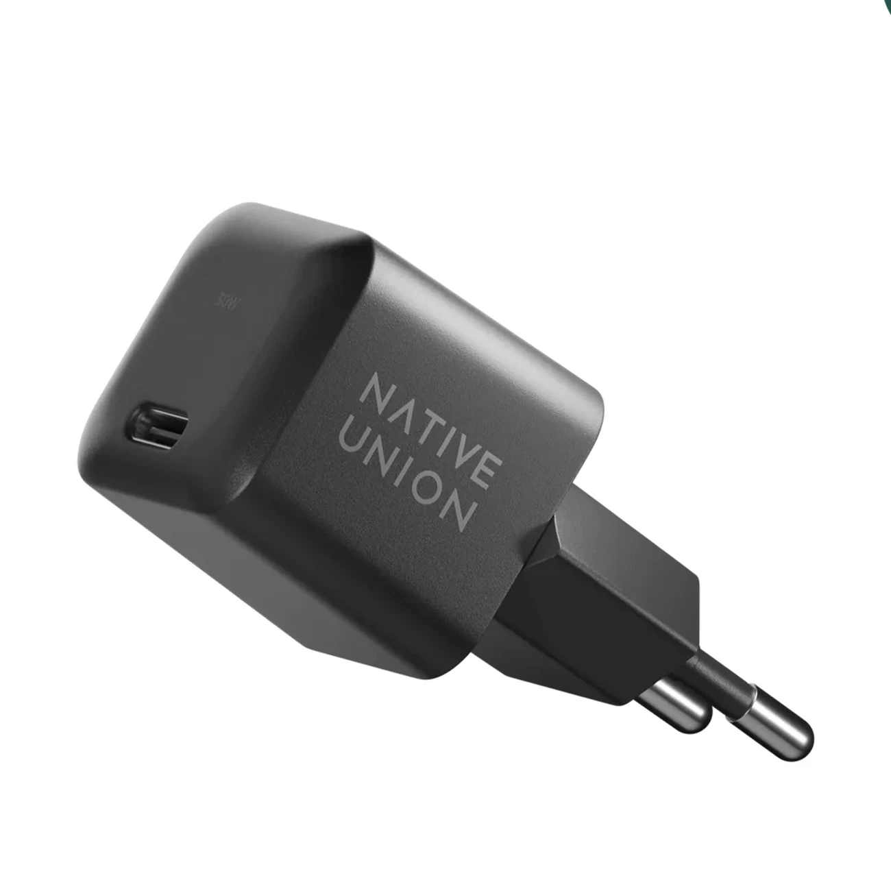 Зарядное устройство Native Union Fast GaN Charger PD 30W USB-C Port Black (FAST-PD30-2-BLK-EU)